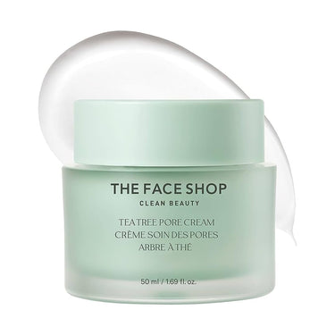 The Face Shop Tea Tree Pore Cream | Fresh Moisturizer Soothes Skin Irritation & Reduce Heat Inside Skin | Gently Removes Dead Skin & Impurities | Appropriate for Trouble Skin |50ml, K-Beauty